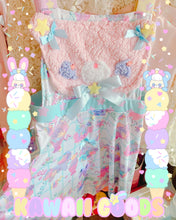 Load image into Gallery viewer, Dreamy Fuzzy Bear Overalls Dress (Made to Order)