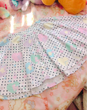 Load image into Gallery viewer, Polkadot Heart Pop Kei Fairykei Skirt (Made to Order)