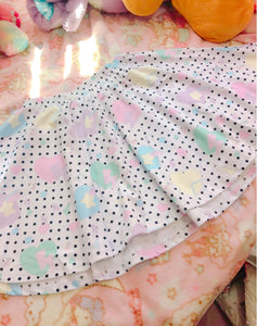 Polkadot Heart Pop Kei Fairykei Skirt (Made to Order)