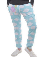 Load image into Gallery viewer, Emotion Bear Dreamy Clouds Fuzzy Joggers (Made to Order)