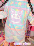 Mimi the alien panda and Emotion Bear Dreamy Sweater (made to order)