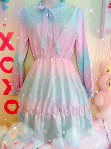 Dreamy Gradient Starry Chiffon Dress (Made to Order)