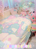 Dreamy Cloud Land Kikko TV and Emotion Bear Blanket (Made to Order)