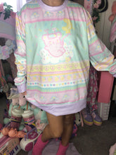 Load image into Gallery viewer, Kawaii Pastel Shooting Star Emotion Bear Fairy Kei Sweater