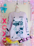 Scary Os Alien Ghost and Creepy Emotion Vampire Bear  Sweater (Made to Order)