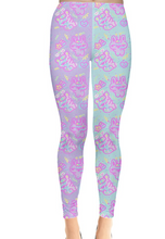 Load image into Gallery viewer, Pop Art Emotion Bear and Lilly the Bunny Tights and Leggings (Made to Order)