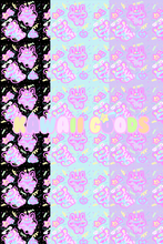 Load image into Gallery viewer, Pop Art Emotion Bear and Lilly the Bunny Tights and Leggings (Made to Order)