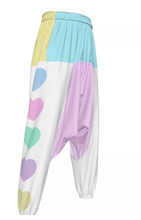 Load image into Gallery viewer, Kawaii Pastel Cute Heart harem pants (Made to Order)
