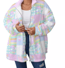 Load image into Gallery viewer, Yume Kawaii Quilted Fleece Fuzzy Jacket (Made to Order)
