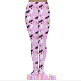 Halloween Sweets Tights, Skeleton Creepy Cute Bat Tights (Made to Order)